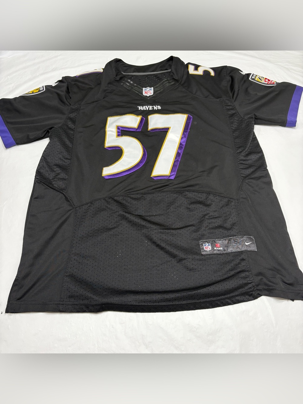 Nike On Field CJ Mosley #57 Black Baltimore Ravens Football Jersey Men’s 48